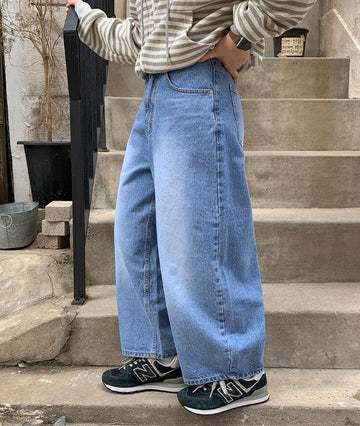 Tsueki Cropped Balloon Denim Pants